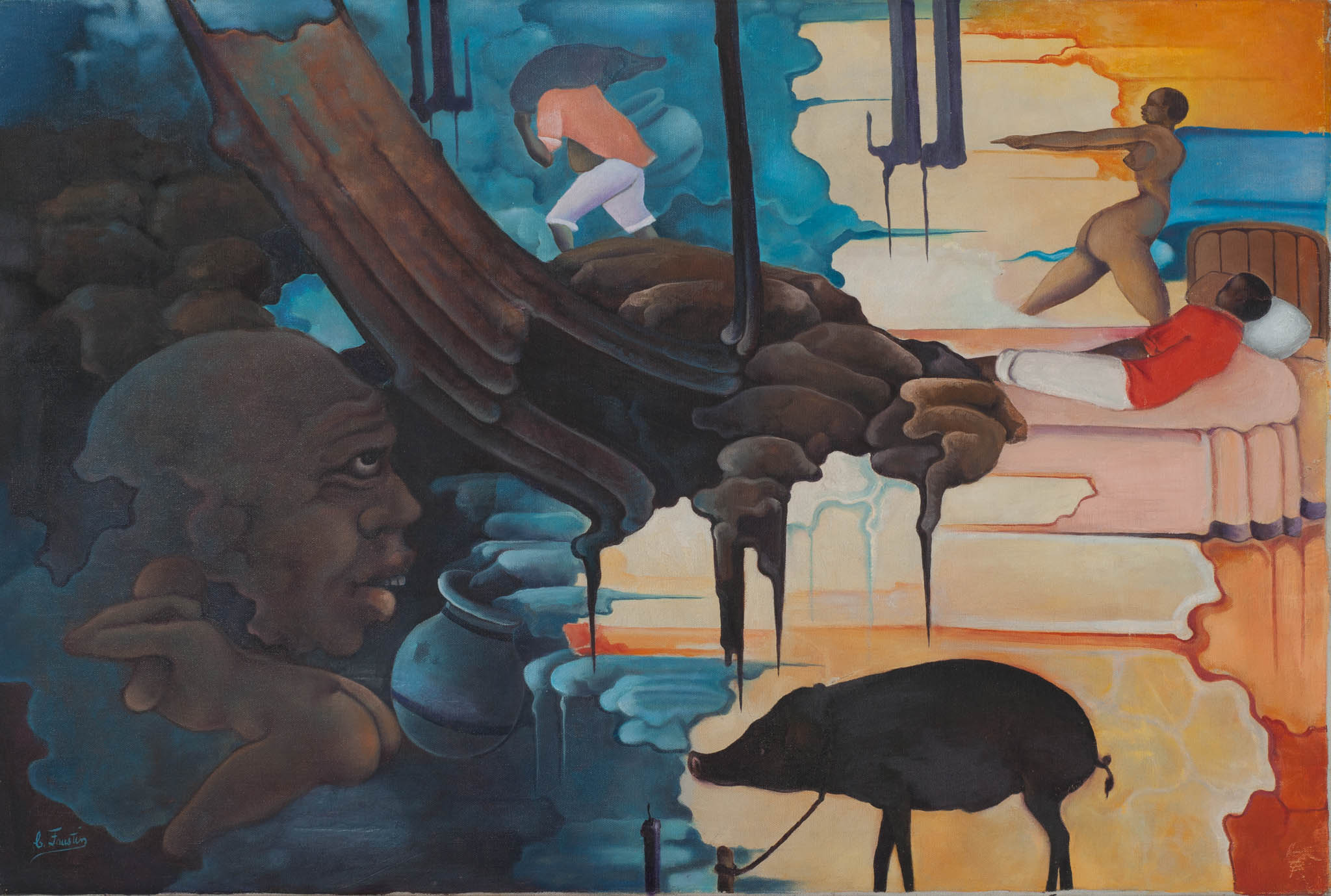 Figures with Black Pig, 1981